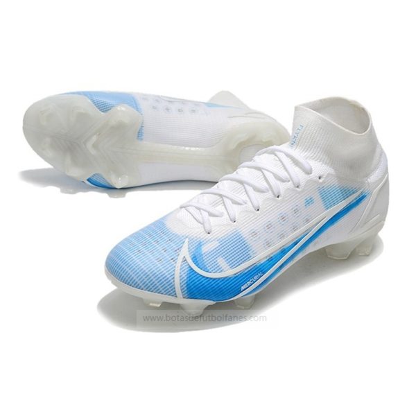 Nike Mercurial Superfly VIII Elite DF FG Blanco Azul